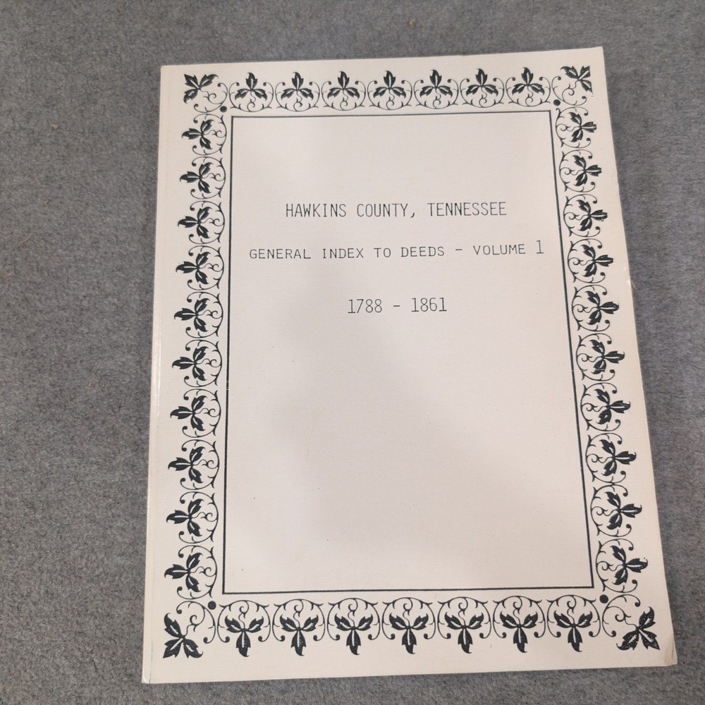 Hawkins County Tennessee Historical Records 3 Vol Set Deeds & Chancery Court
